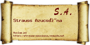 Strauss Azucséna névjegykártya